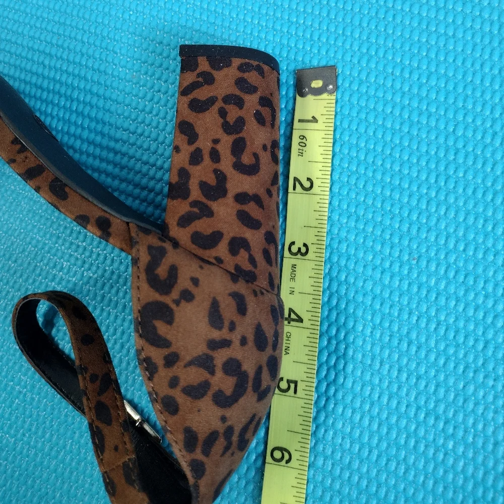 NEW Worthington Leopard Animal Print Heels Peep Toe Sandals Size 8.5 M